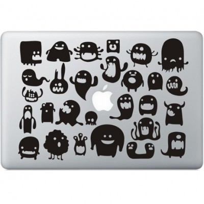 Doodle Monsters Macbook decal